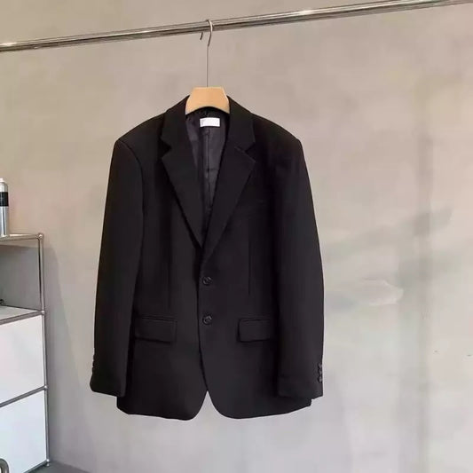 Y1323 Men's Spring and Autumn Loose-fitting Solid Color Suit (Customizable)