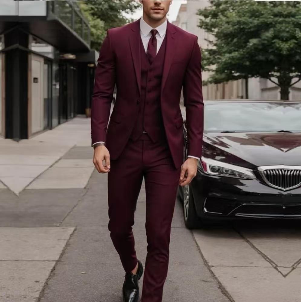 Y1345 Men's three-piece suit (customizable)
