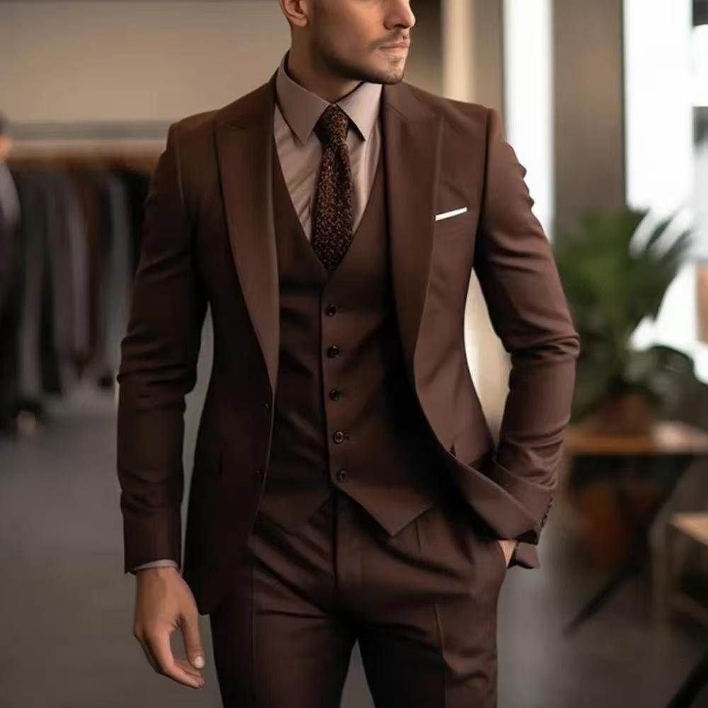 Y1345 Men's three-piece suit (customizable)
