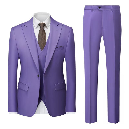 Y1351 New Men's Three-piece Suit (Customizable)