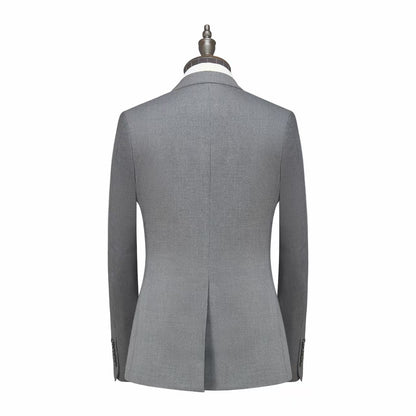 Y1353 Men's Suit Men's Casual Suit Set Men's Gray Two-Button Suit