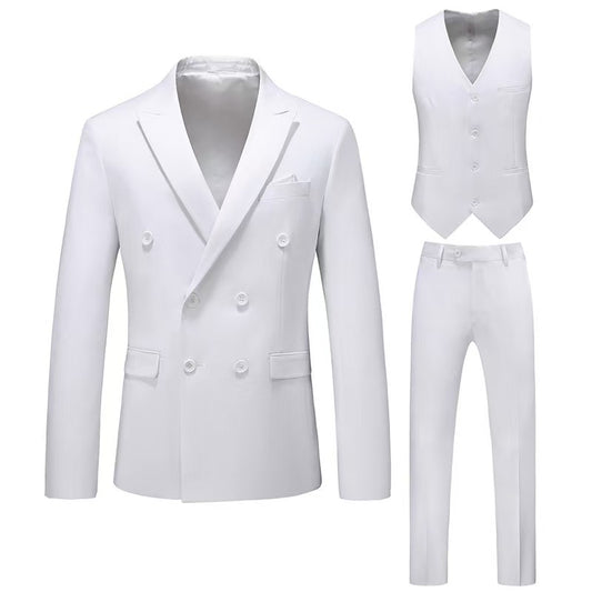 Y1362 Men's Hollow Large Size Suit Three-piece Suit (Customizable)