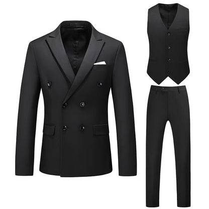 Y1363 three-piece double-breasted business suit (customizable)