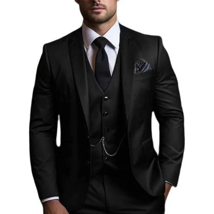 Y1373 Men's Slim Fit Three-Piece Suit (Customizable)