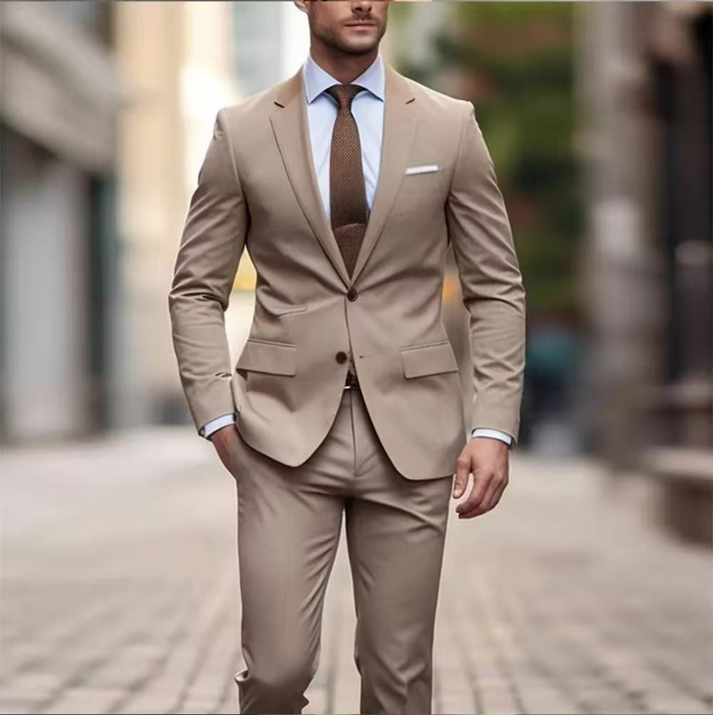 Y1374 Business Suit Men's Slim Fit Suit (Customizable)