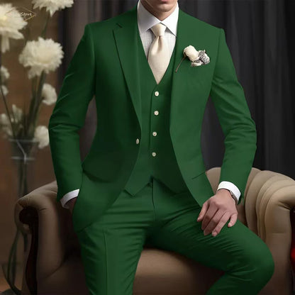 Y1385 Men's three-piece suit (customizable)
