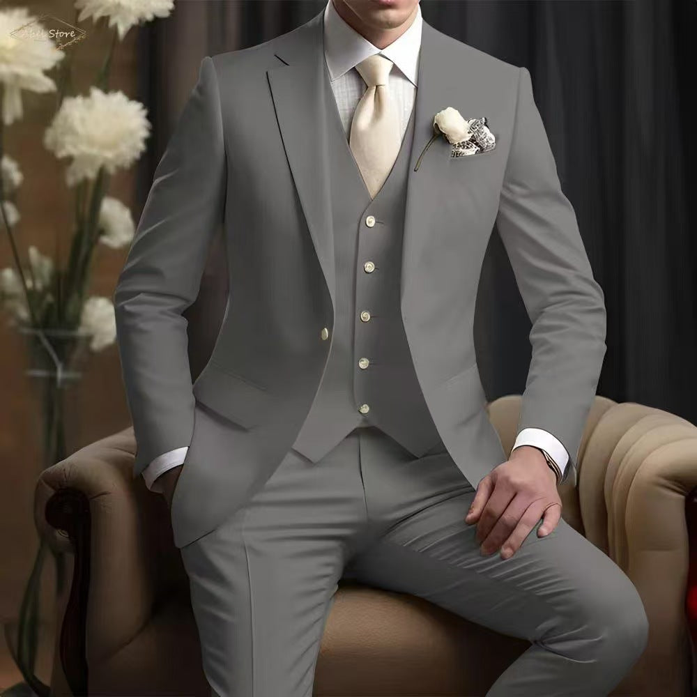 Y1385 Men's three-piece suit (customizable)
