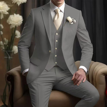 Y1385 Men's three-piece suit (customizable)