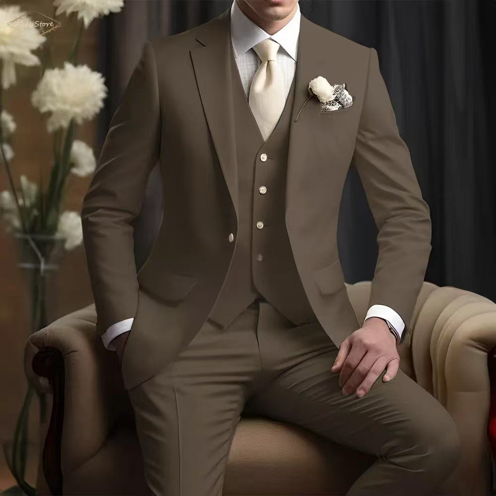 Y1386 Men's three-piece suit (customizable)