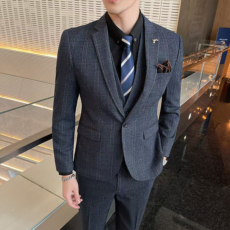 Y1392 Men's three-piece suit (customizable)