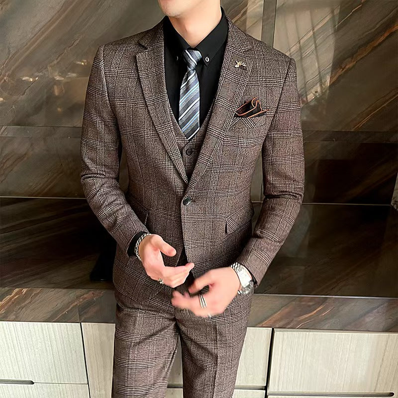Y1392 Men's three-piece suit (customizable)