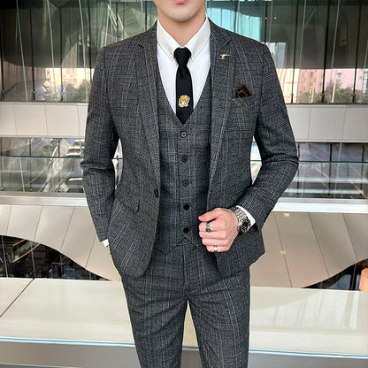 Y1392 Men's three-piece suit (customizable)