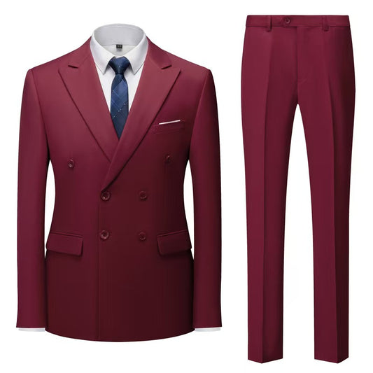 Y1405 new men's foreign trade double-breasted suit