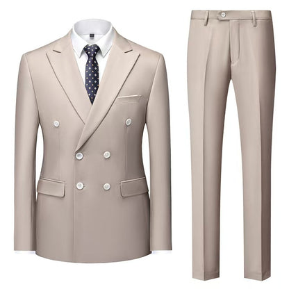 Y1405 new men's foreign trade double-breasted suit