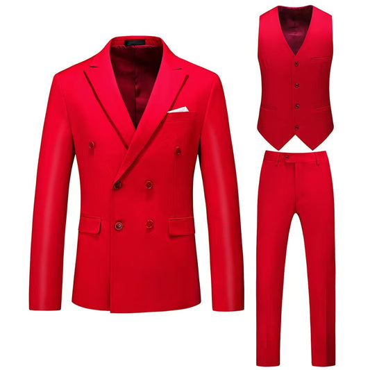 Y0210 Men's Hollow Three-piece Suit