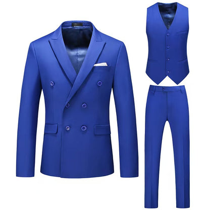 Y0210 Men's Hollow Three-piece Suit