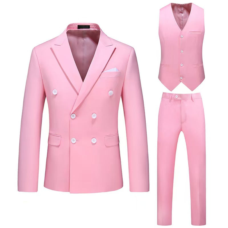 Y0210 Men's Hollow Three-piece Suit