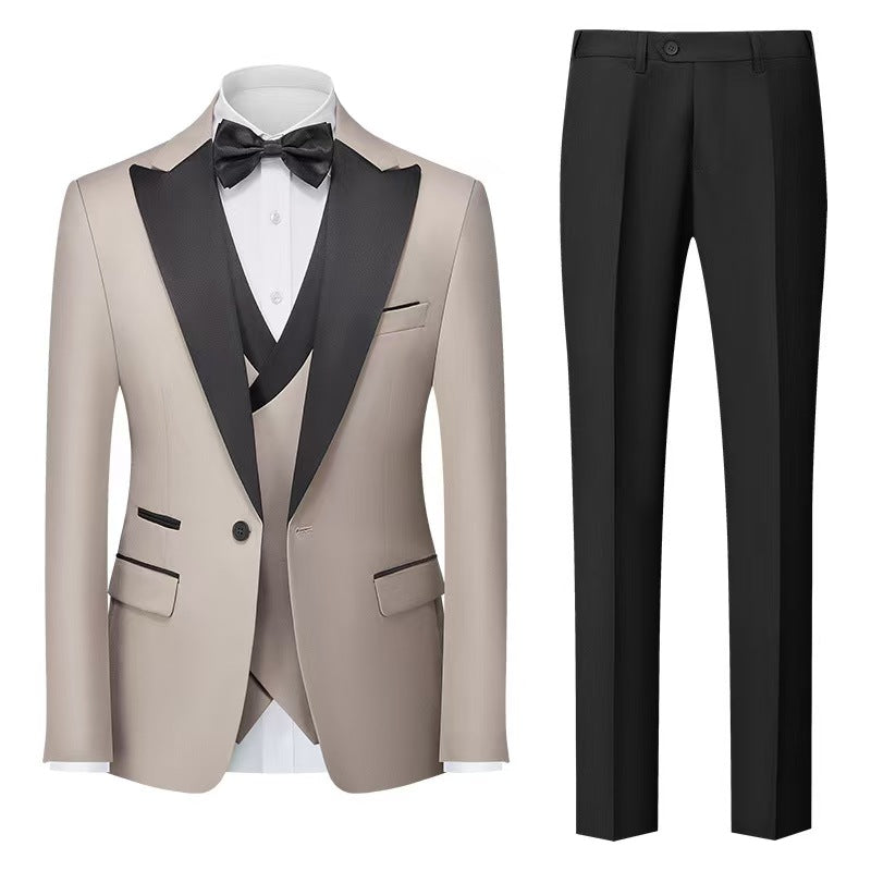 Y0334 new three-piece suit Korean style slim fit