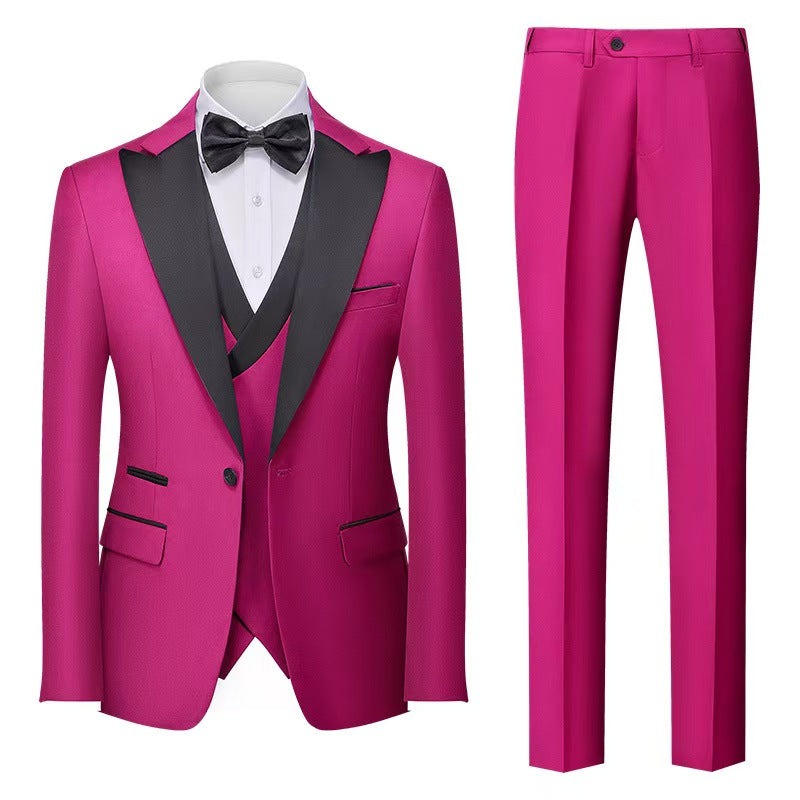Y0334 new three-piece suit Korean style slim fit