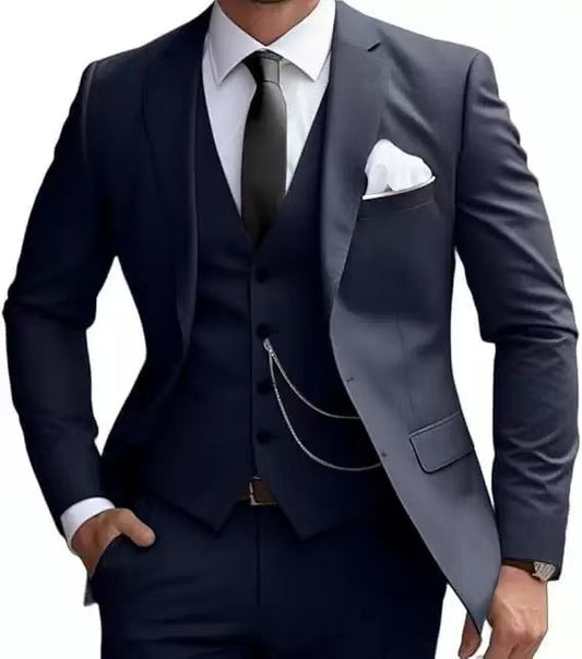 Y0583 3-piece suit 2-button casual
