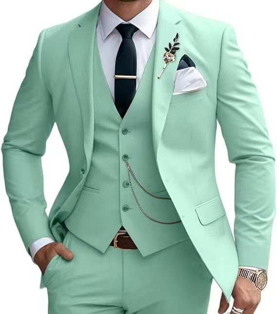 Y0682 3-piece suit 2-button casual