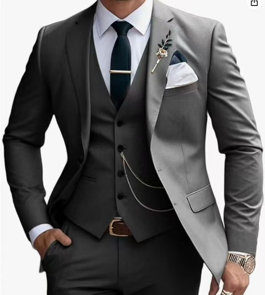 Y0254 3-piece suit 2-button casual