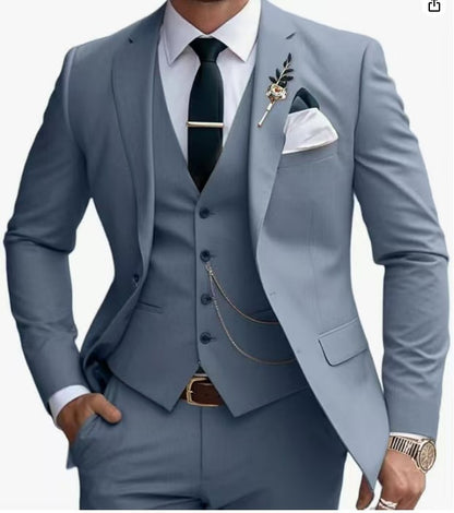 Y0254 3-piece suit 2-button casual