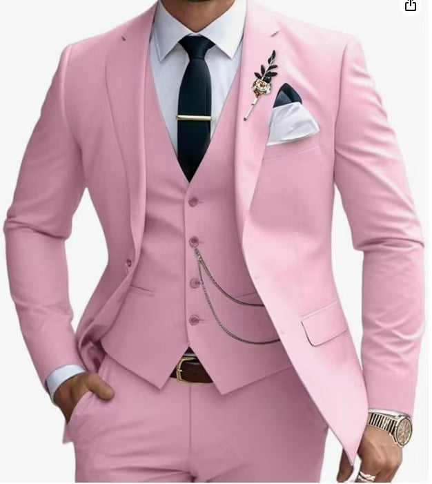 Y0254 3-piece suit 2-button casual