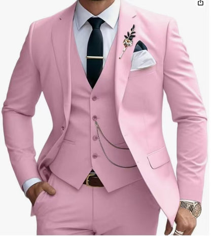 Y0254 3-piece suit 2-button casual