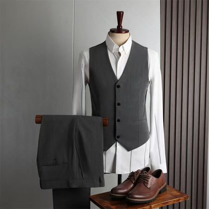 Y1421 solid color slim fit suit vest