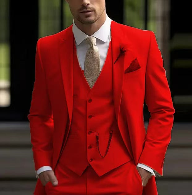 Y0732 Men's Slim Suit Coming of Age Business