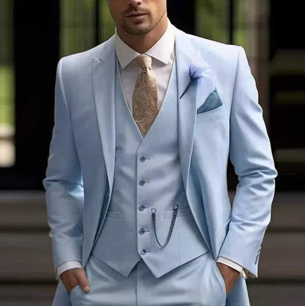 Y0732 Men's Slim Suit Coming of Age Business