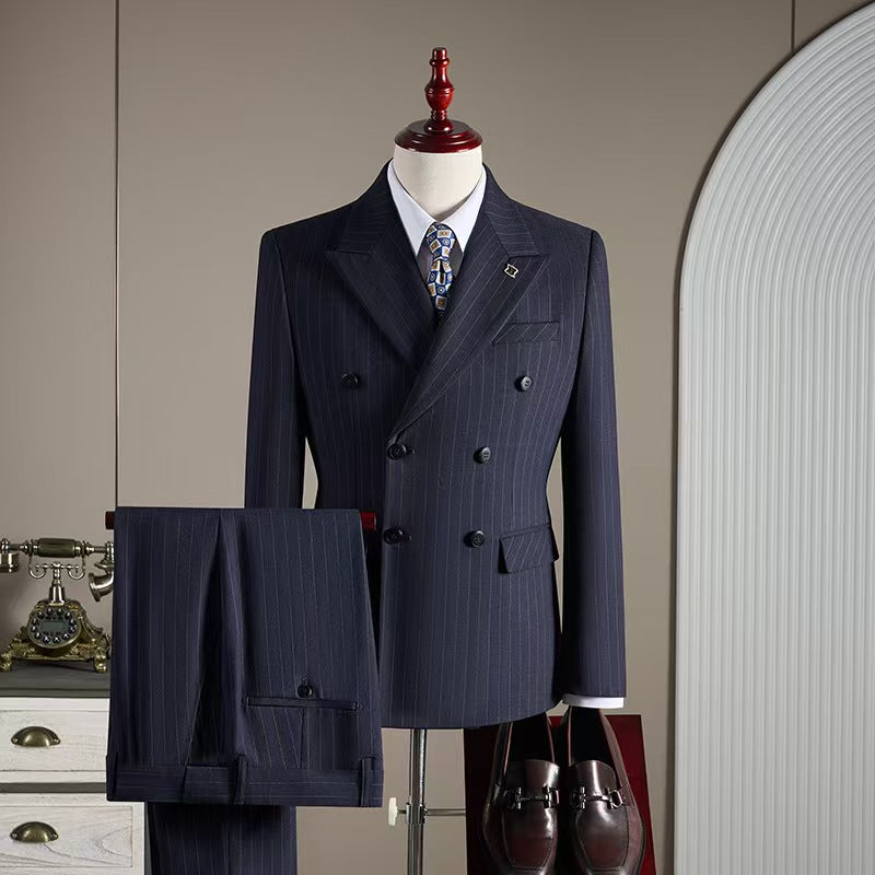 Y1422 Autumn New Arrival Men's Striped Suit Three-piece Suit