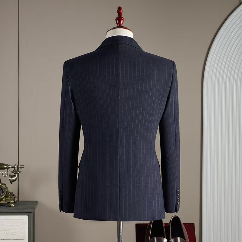 Y1422 Autumn New Arrival Men's Striped Suit Three-piece Suit