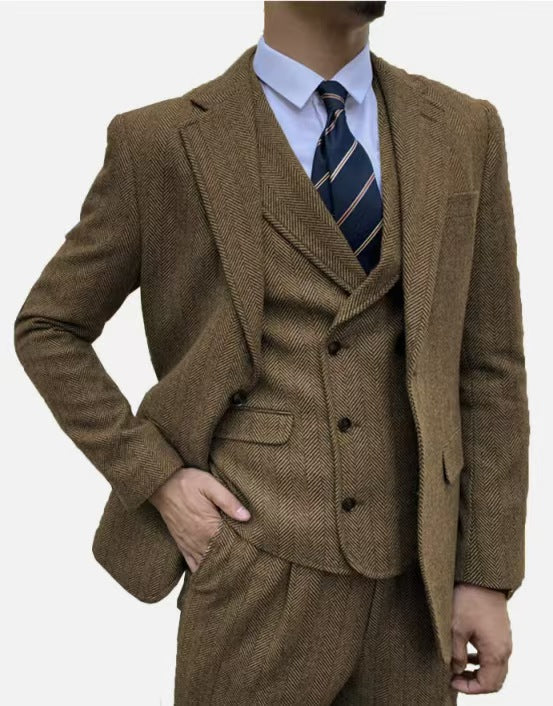 Y0302 suit notch collar men's suit