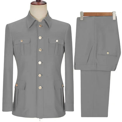Y1105 Men's Zhongshan collar two-piece suit