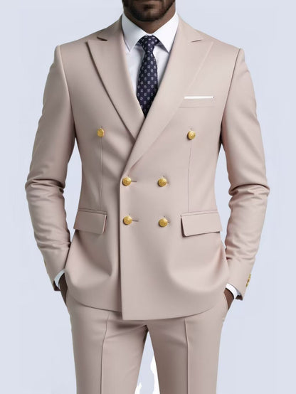 Y0769 business ironing double-breasted gold-buttoned suit