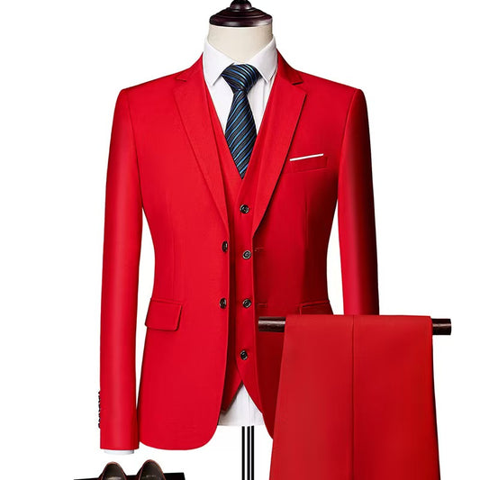 Y1435 suit jacket vest pants men