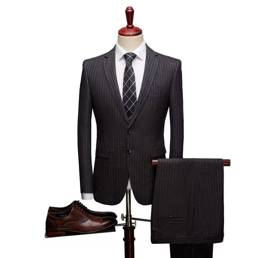 Y1443 new striped brushed suit