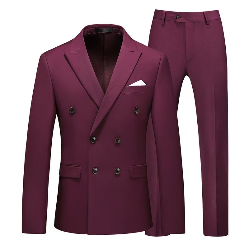 Y1455 new men's large size two-piece suit