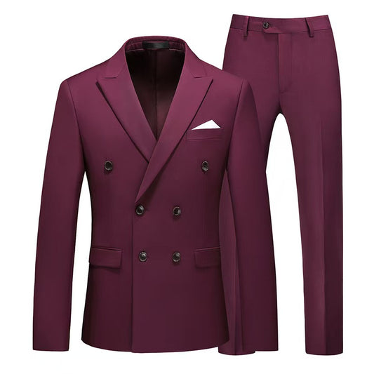Y1455 new men's large size two-piece suit