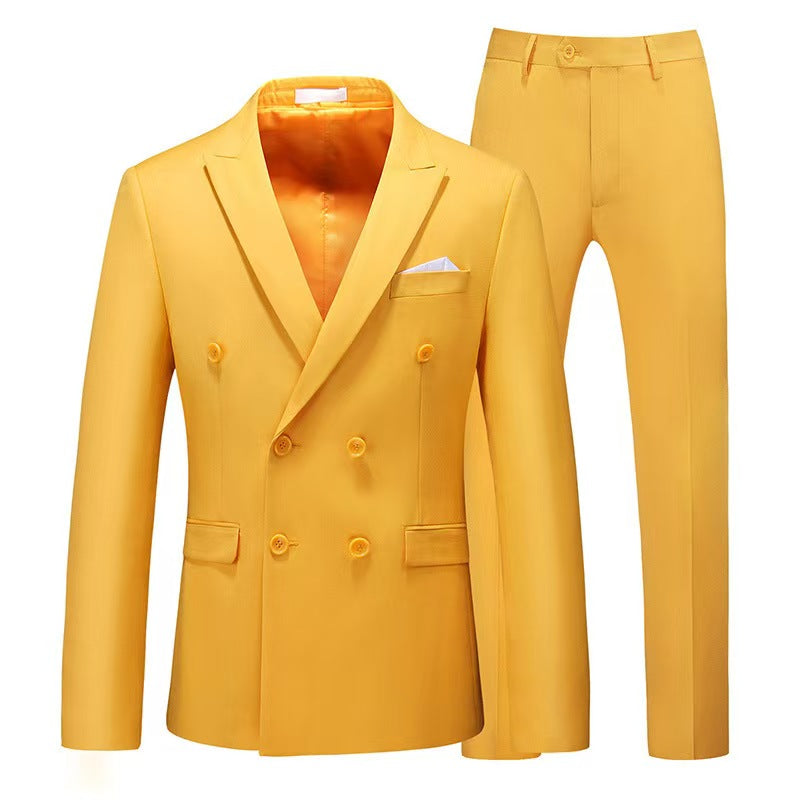 Y1455 new men's large size two-piece suit