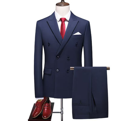 Y1457 double-breasted suit