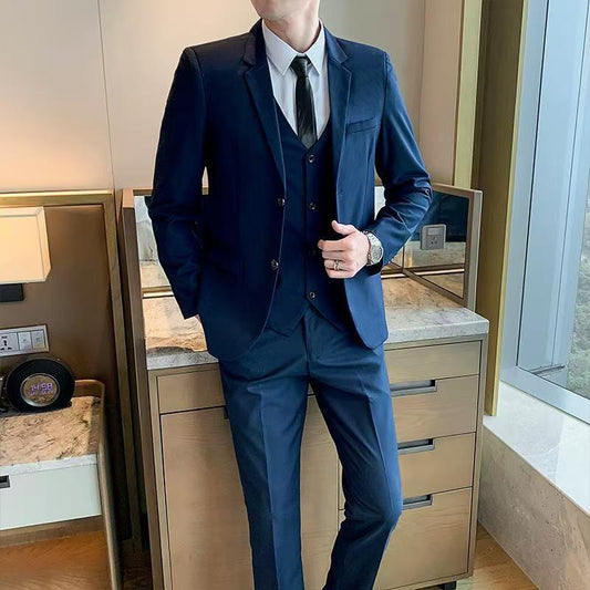T1464 men's black business suit