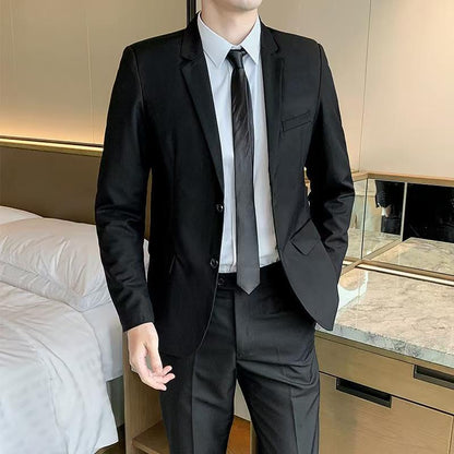T1464 men's black business suit