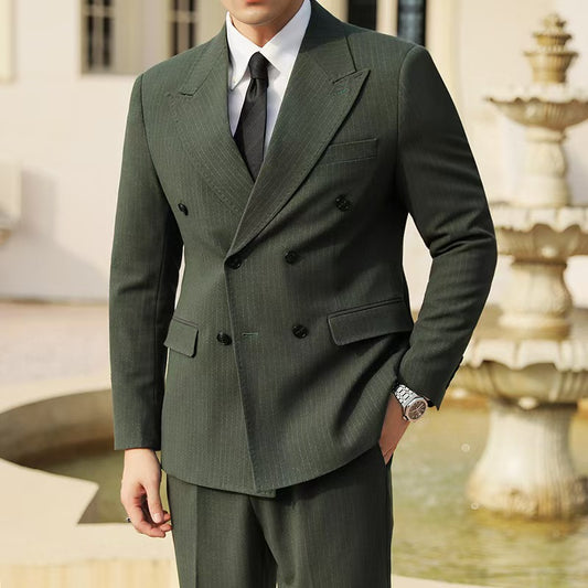 Y1516 Men's Double-Breasted Suit