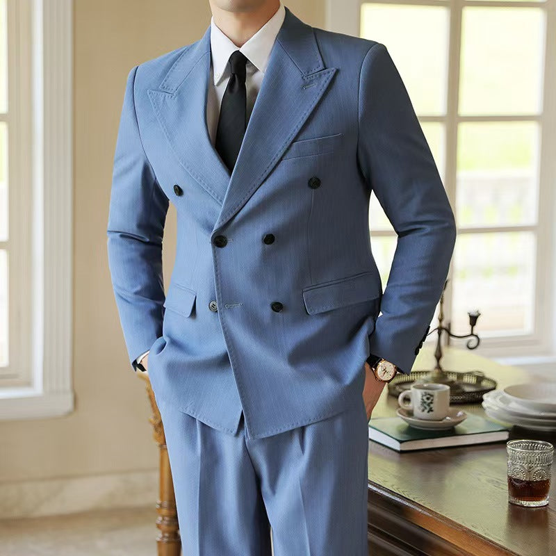 Y1516 Men's Double-Breasted Suit