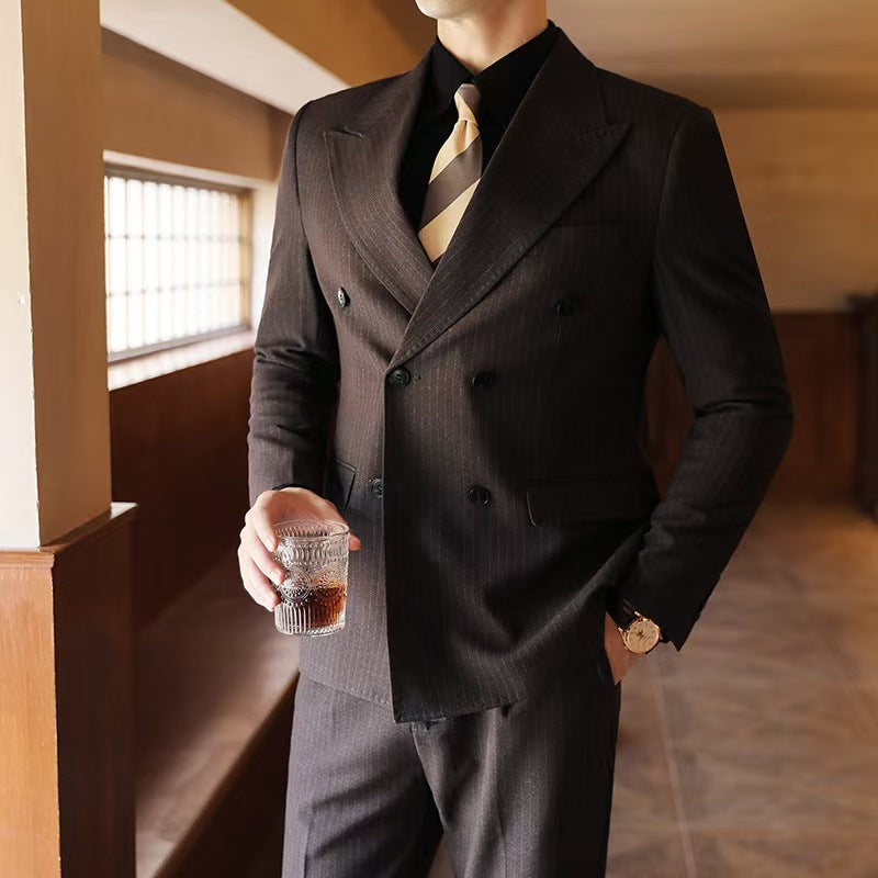 Y1516 Men's Double-Breasted Suit