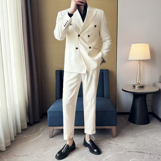 Y1517 Men's Double-Breasted Suit