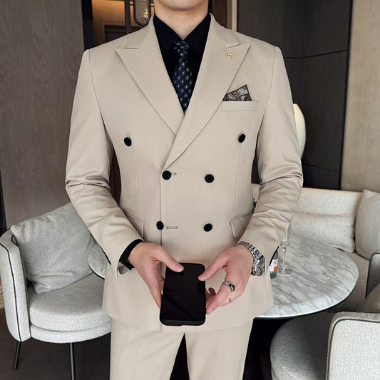 Y1519 Men's Suit with ribbed pattern
